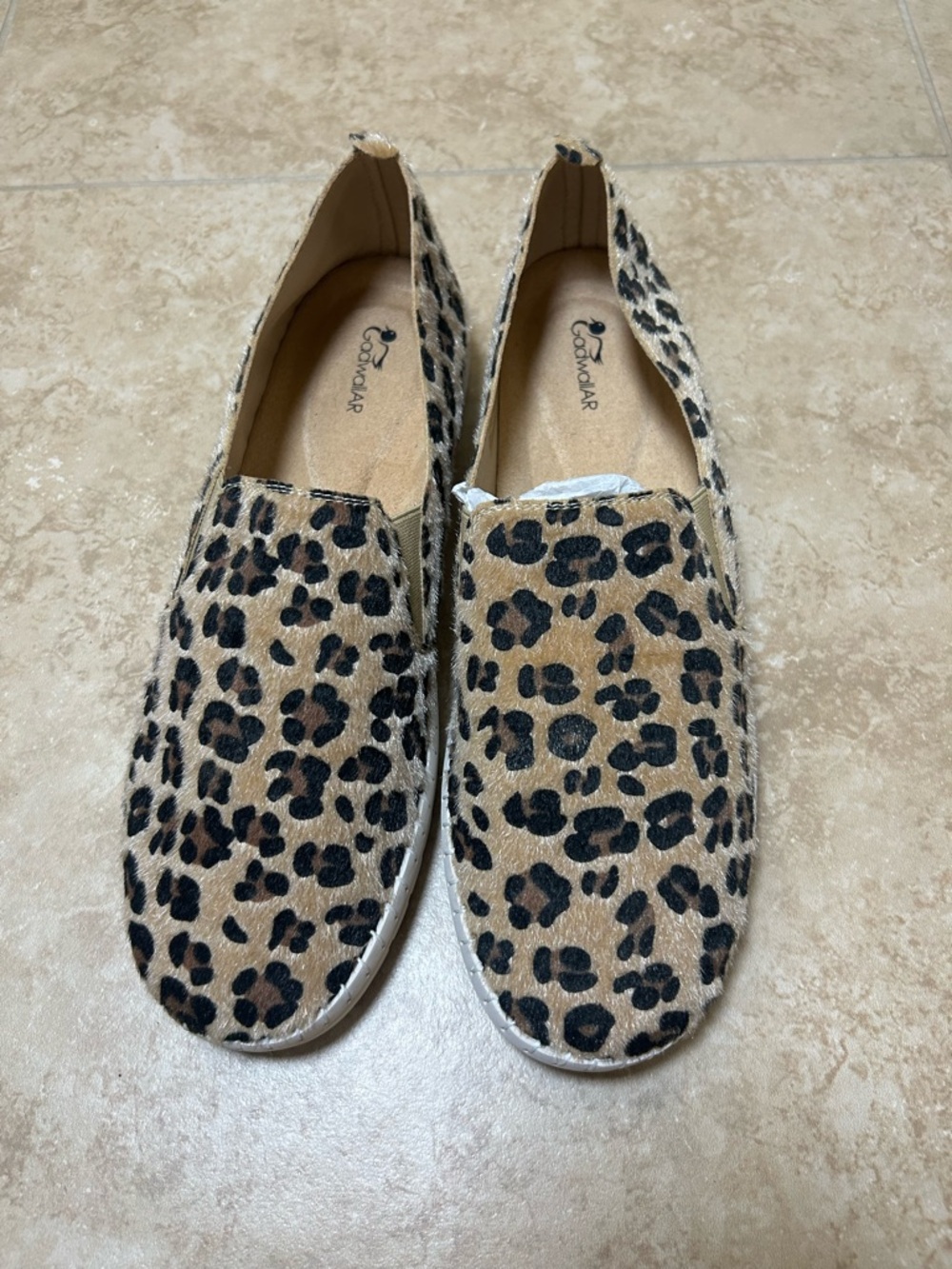 GadwallAR Leopard Print Calf Hair Slip-On Sneakers - Size 11